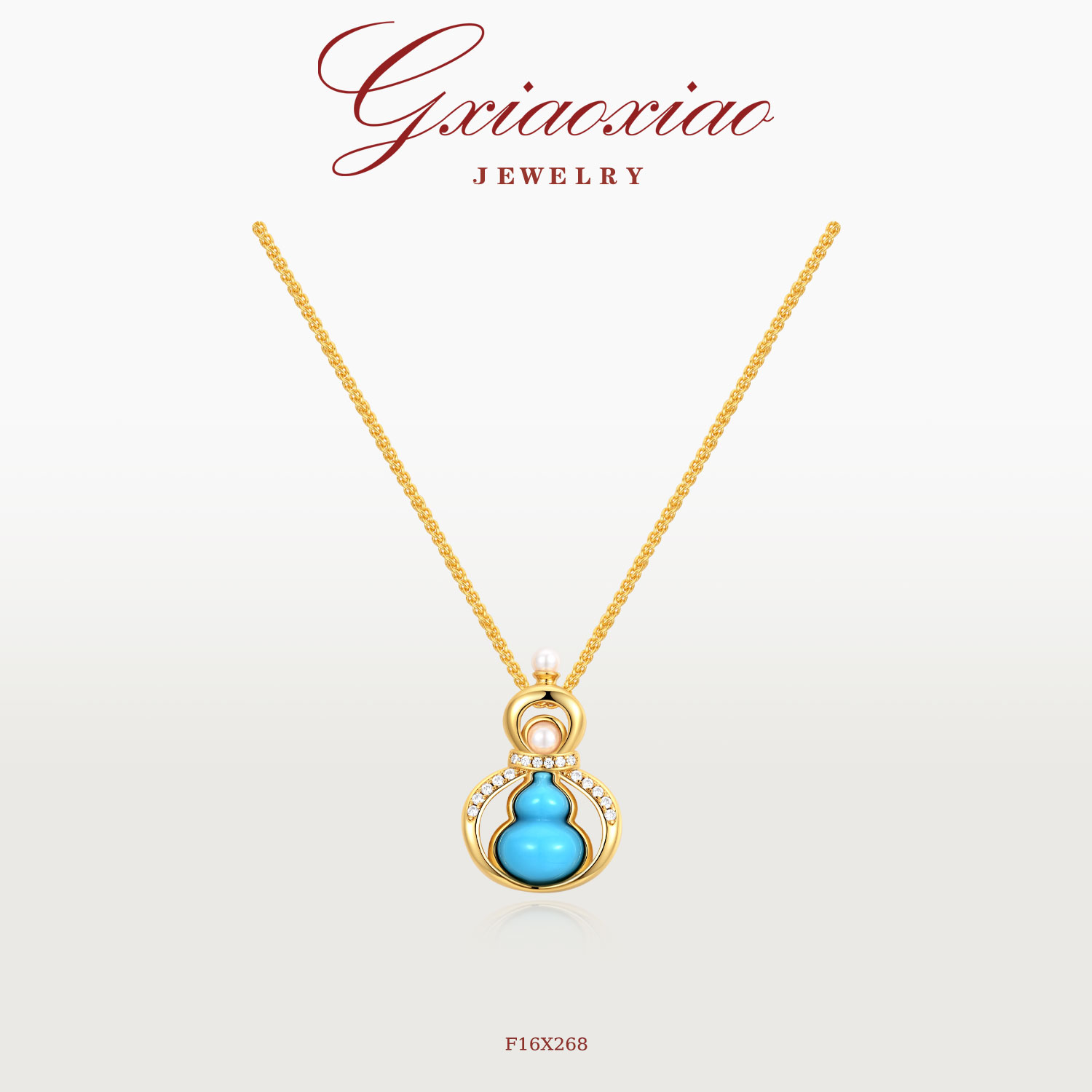 G XIAOXIAO 中式气质复古高级百搭葫芦项链 F16X268