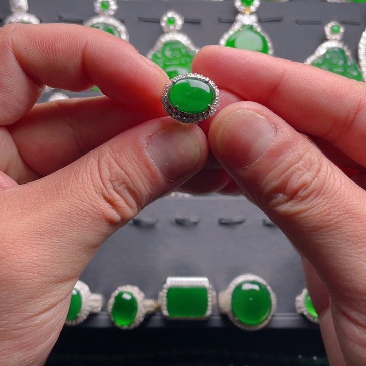 翡翠戒指未镶嵌戒指2571