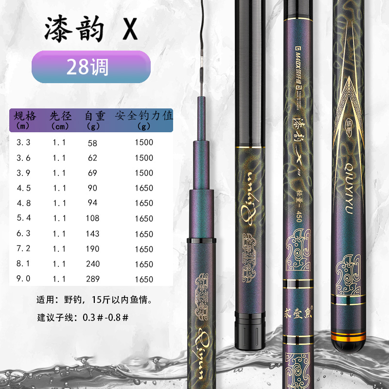 求壹鱼漆韵X4H高碳杆M40X46T T1100G