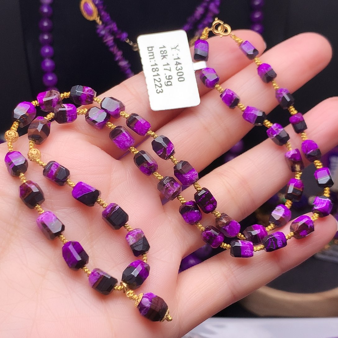 苏纪石（舒俱来）18K金镶嵌项链