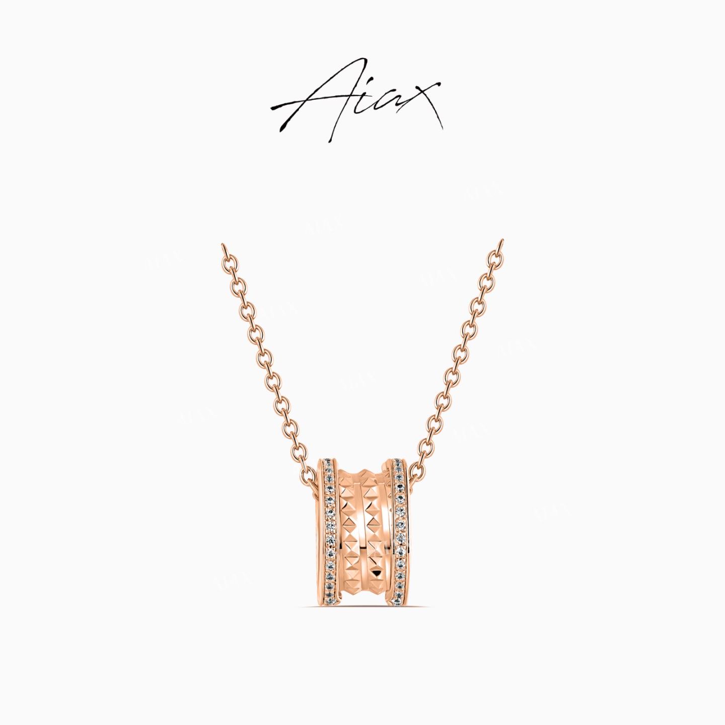 AIAX 镀K金 时尚小众百搭气质简约轻奢设计感齿轮项链TSJ9547