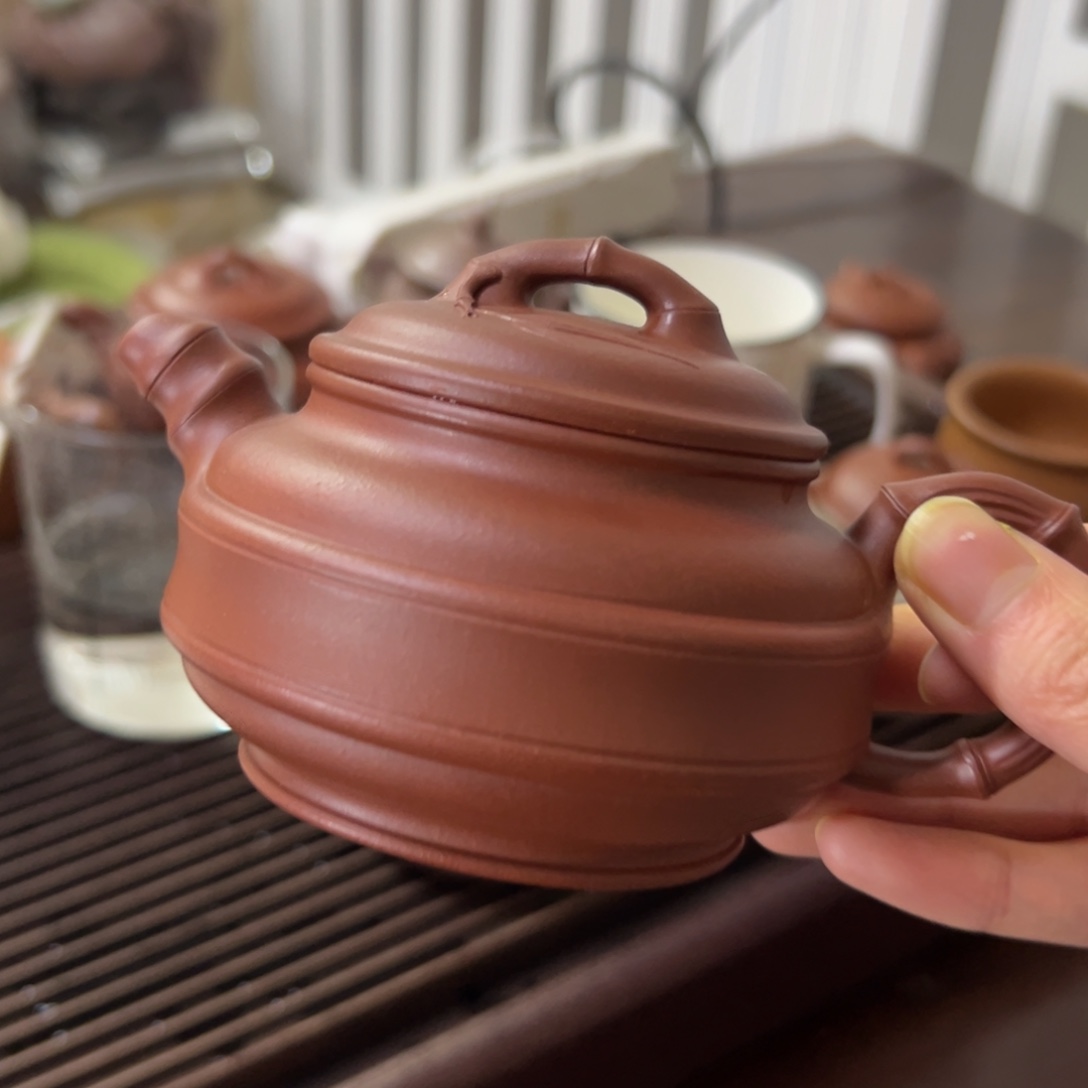 紫砂茶壶红皮龙180全品单壶