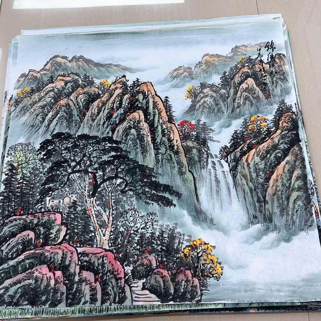 国画国画作品多次