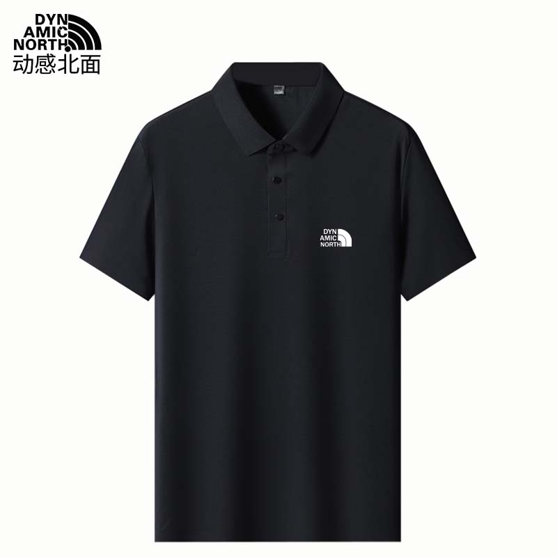 动感北面夏冰丝短袖男款爆款2025新款翻领短袖休闲t恤polo衫男款