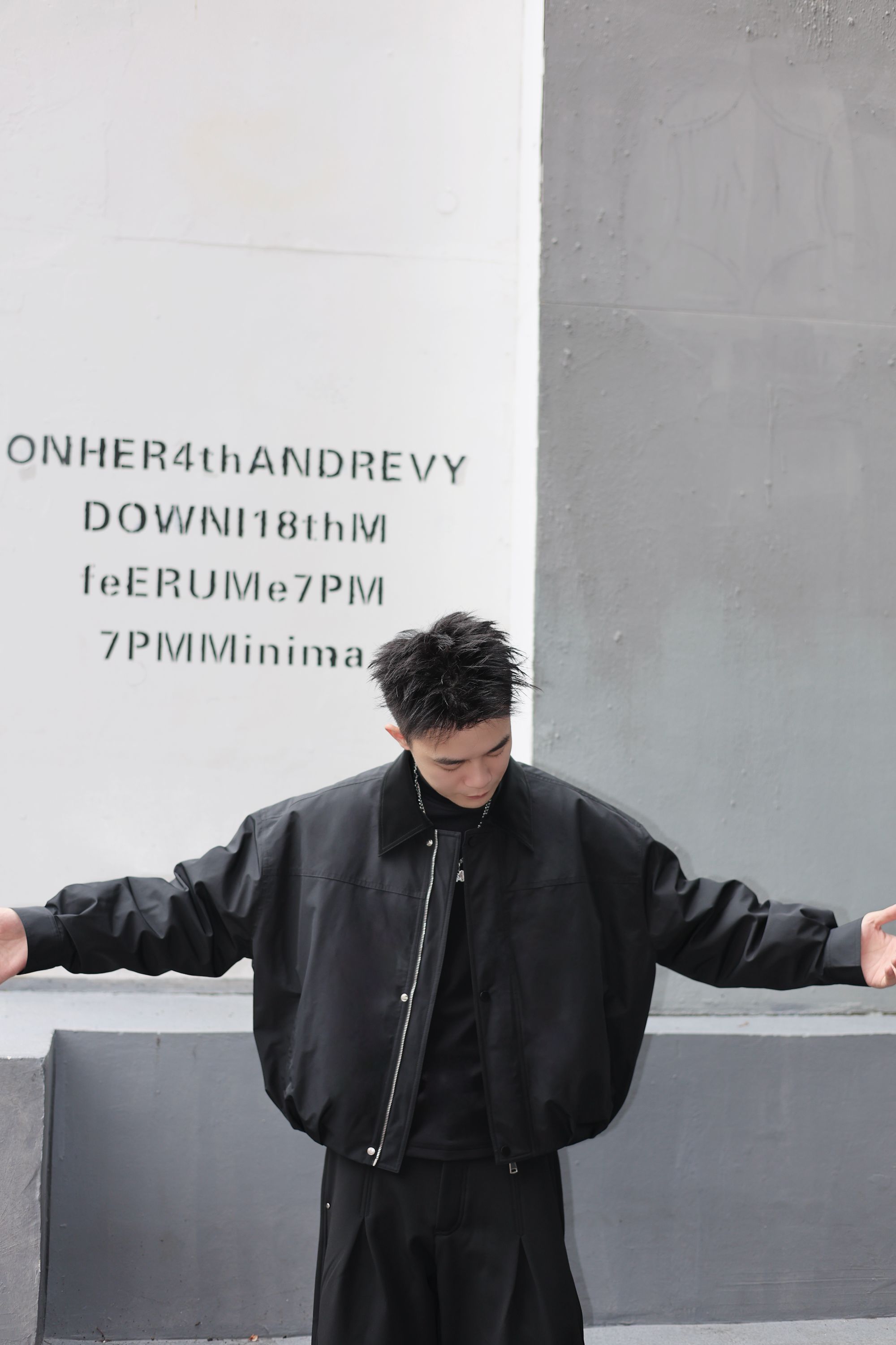 YC 777-1拼接皮领羽绒服夹克 短款小个子显高潮牌羽绒夹克