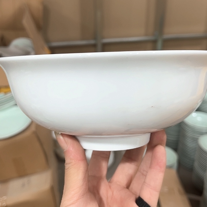 瓷片高白泥7英寸面碗两个微瑕包邮