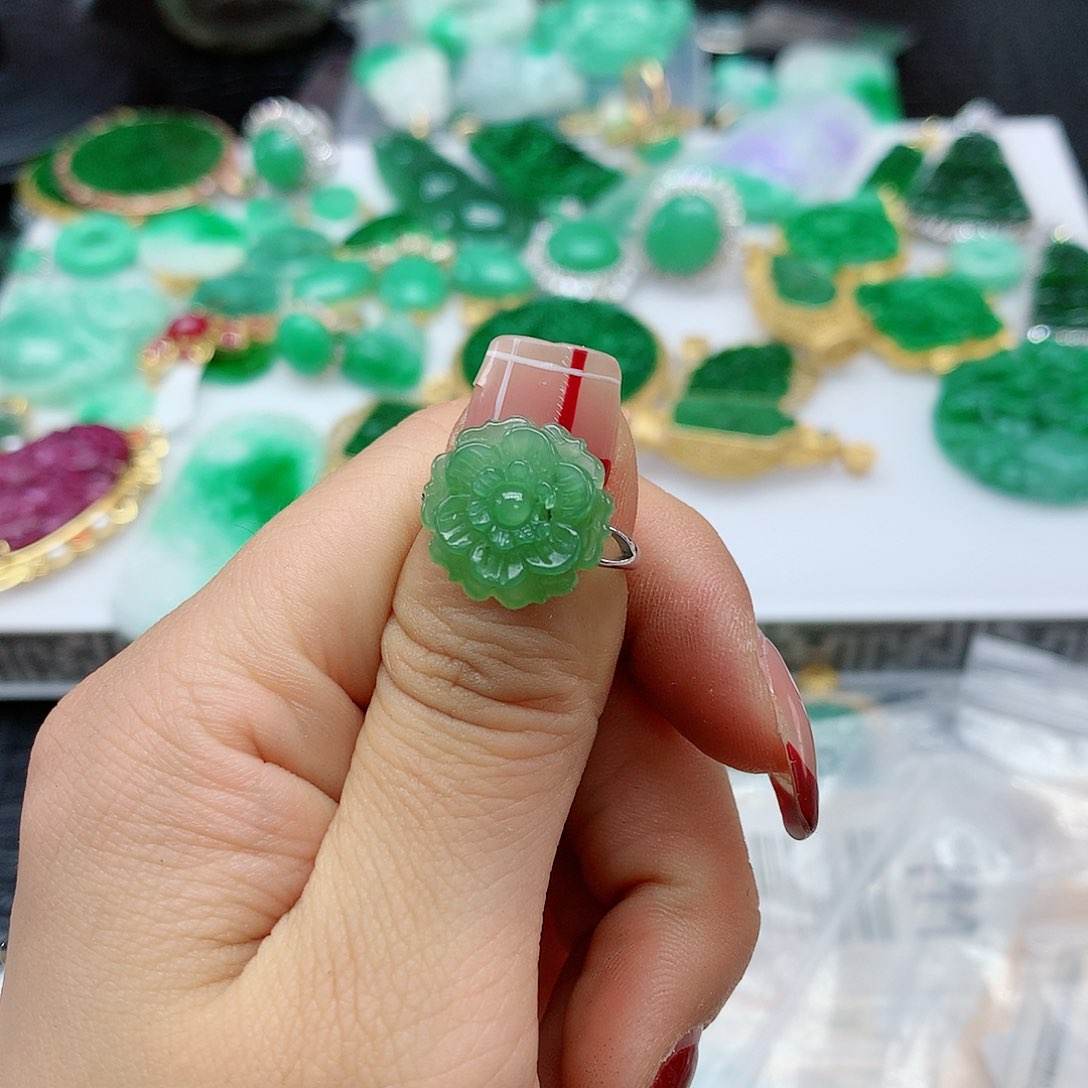 【闪购商品】翡翠戒指银S925镶嵌，