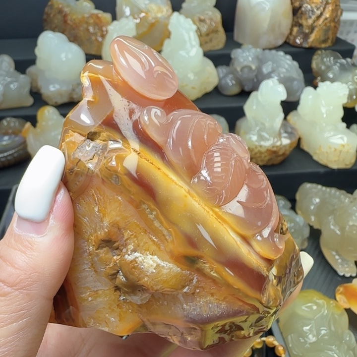 玛瑙/玉髓合金摆件