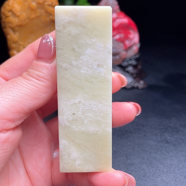 青田石青田石红花冻印章闲章