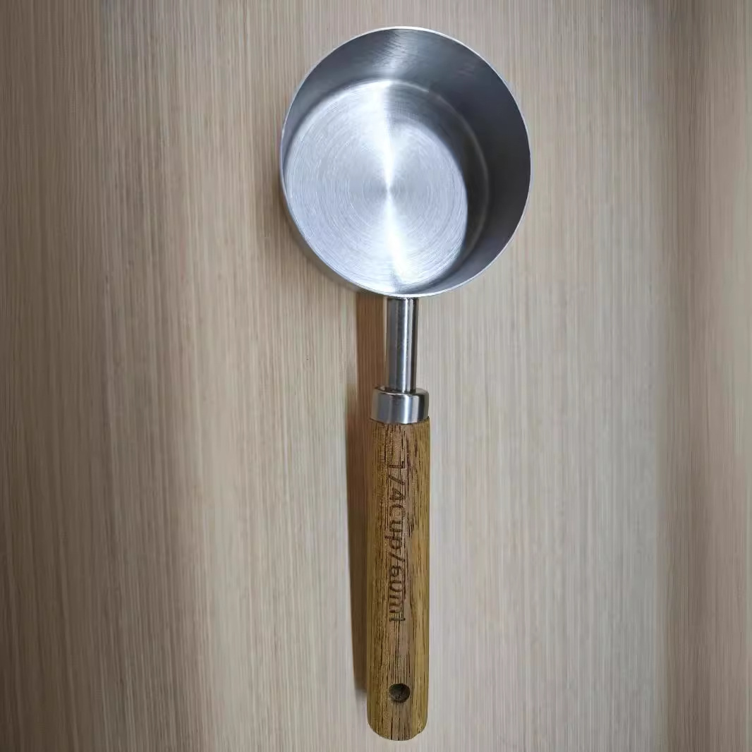 定制相思木手柄不锈钢烘焙量杯量匙套装阳江制造跨境专供欧美亚市