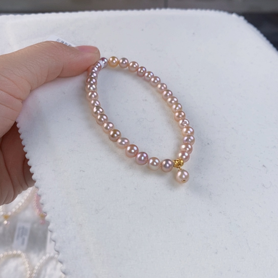 淡水珍珠手绳银S925镶嵌