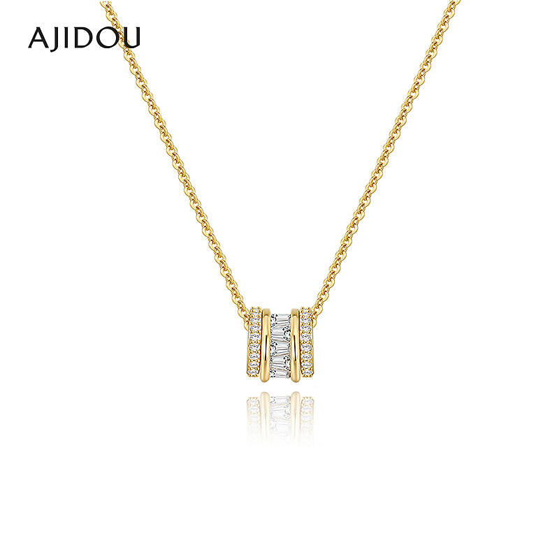 合金合成锆石项链 AJIDOU阿吉豆颈链女款精致转运珠时尚项链【DB】