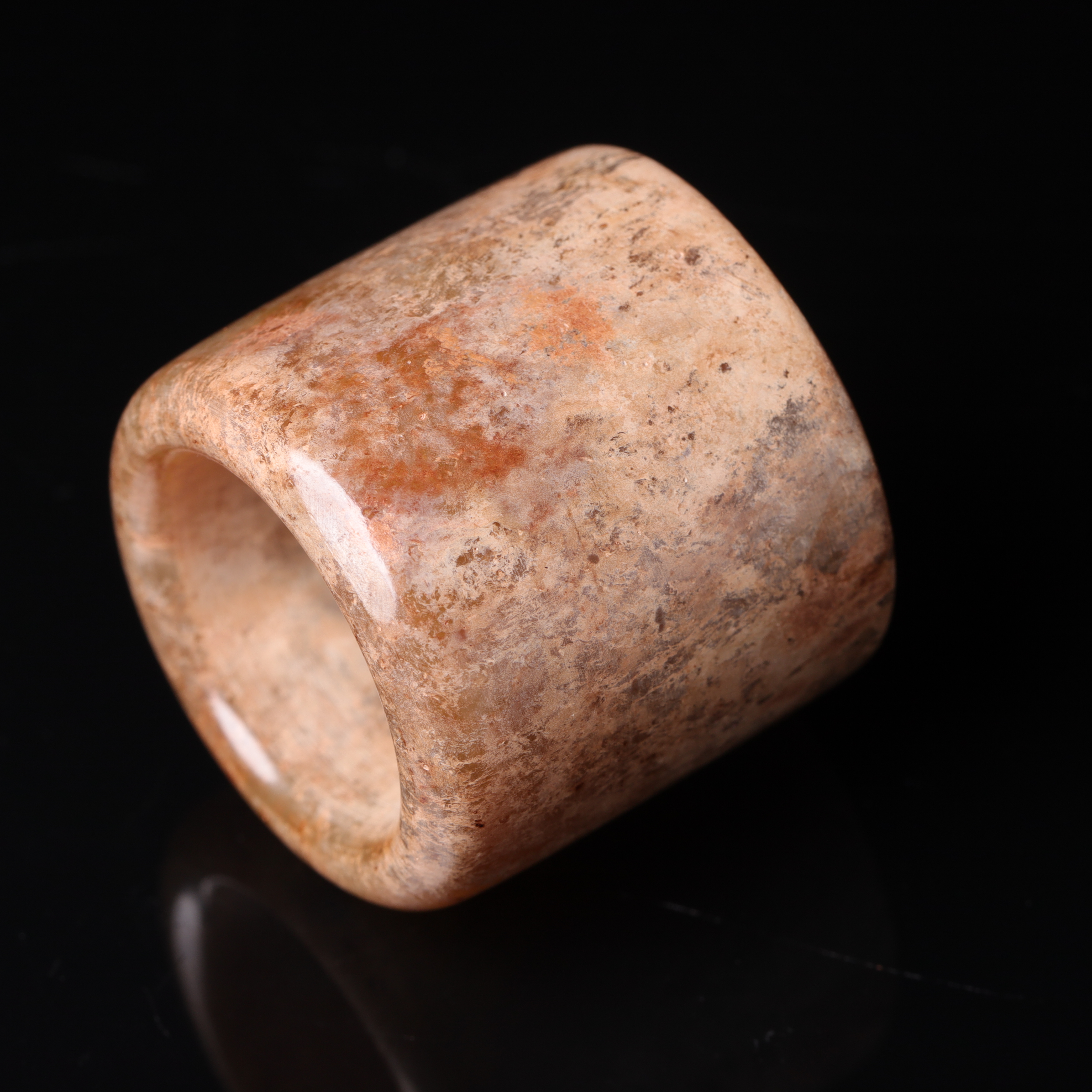 明代和田玉素扳指-NX