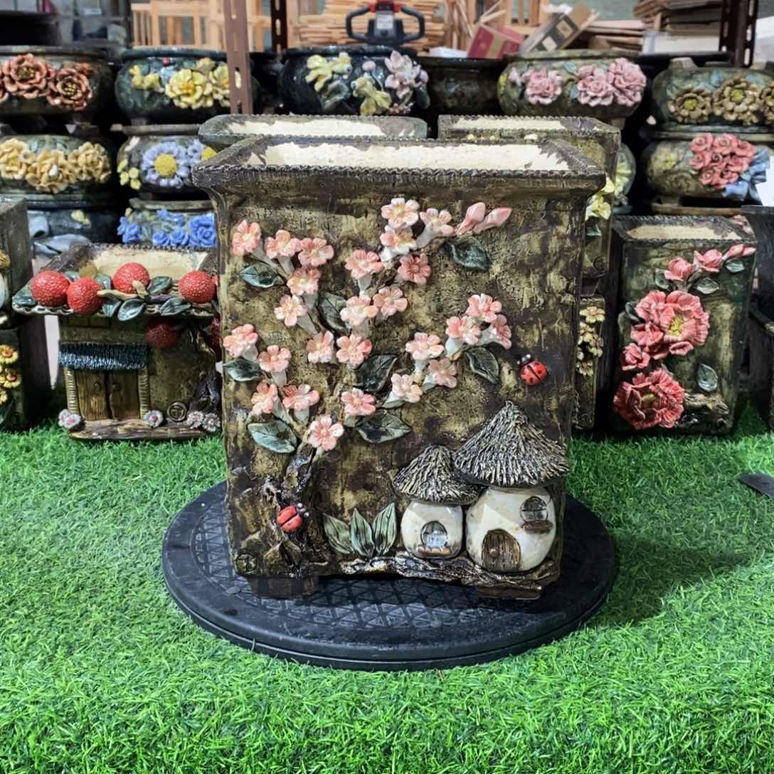 红陶青藤花器多肉花盆