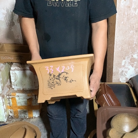 紫砂花盆手工制作