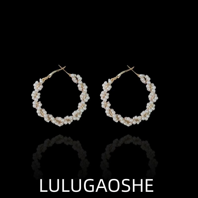 铜合金耳饰 c-2074高级轻奢气质圆圈耳环新款潮耳圈小众耳饰8562