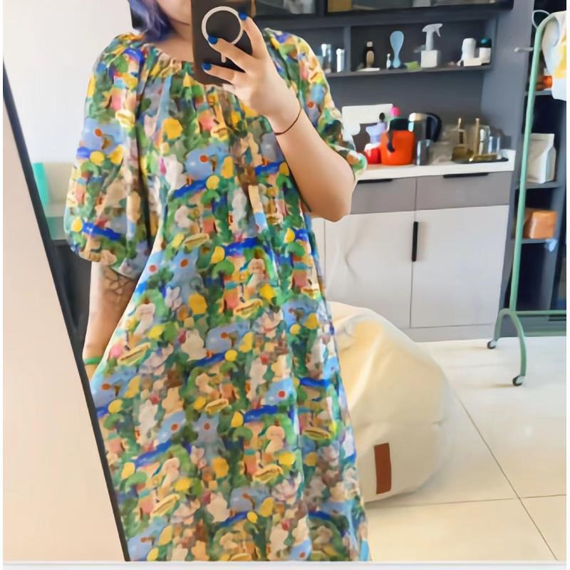 207奶油小熊纯色  连衣裙 2025新款女童夏日中长款连衣裙俏皮童真