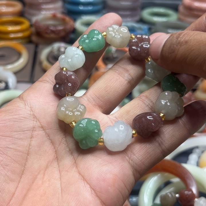 坚***持合金手链石英质玉