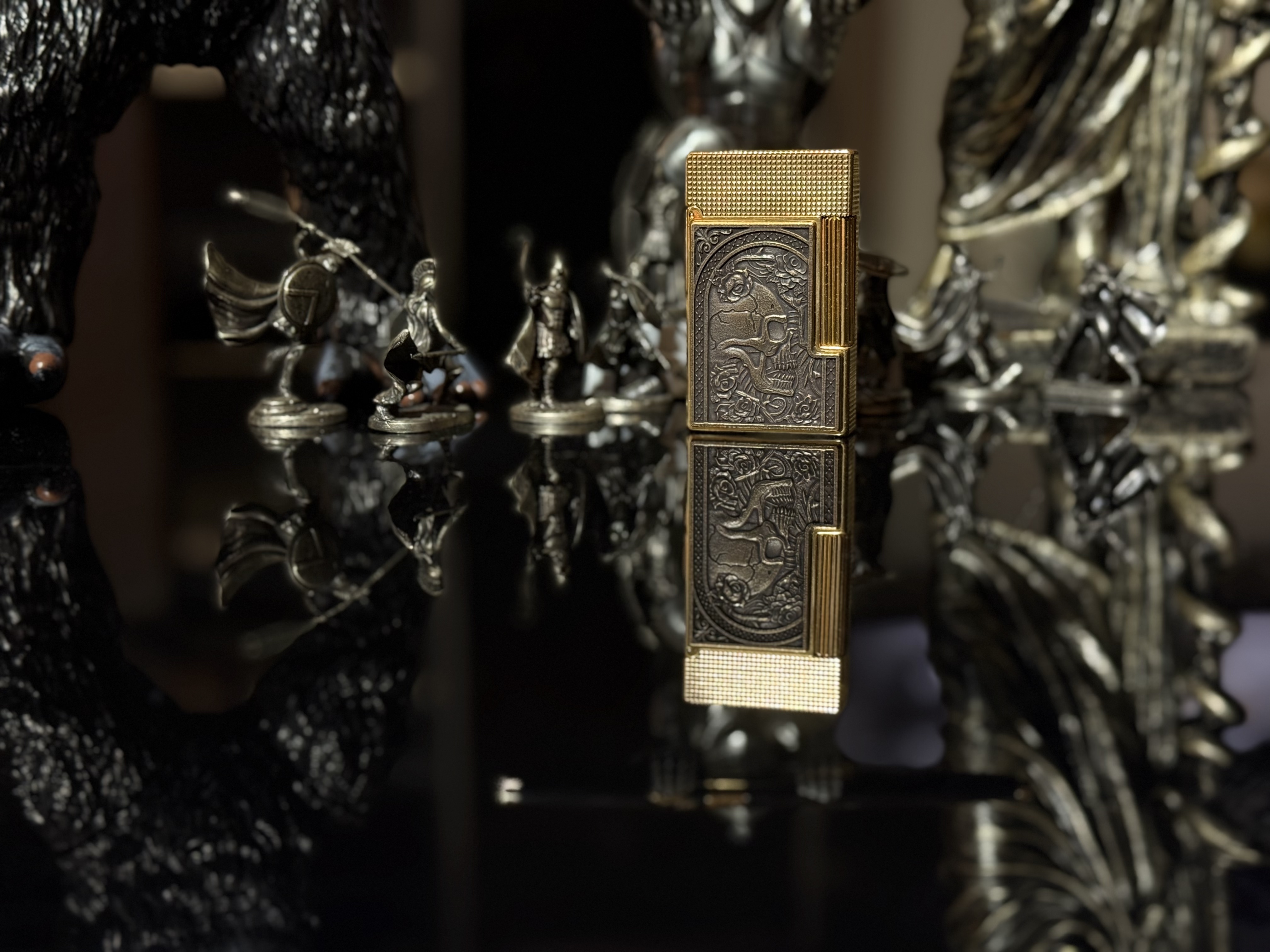 朗声钢音至死不渝（金框）高端  充气打火机 S