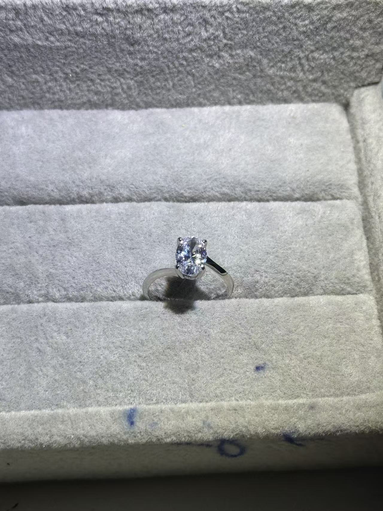  a30白色扭臂鸽子蛋戒指9-20号创日韩精致简单