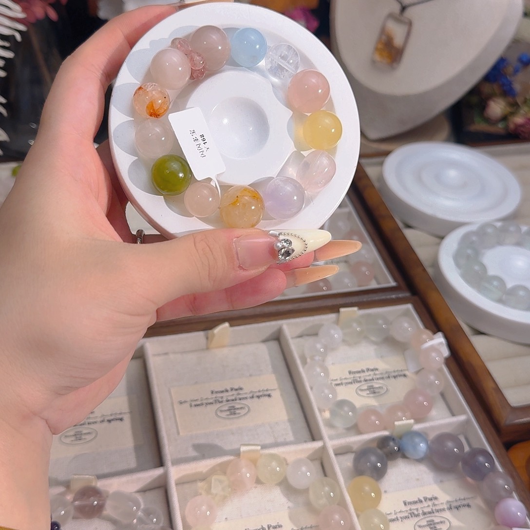 水晶手链合金天然水晶