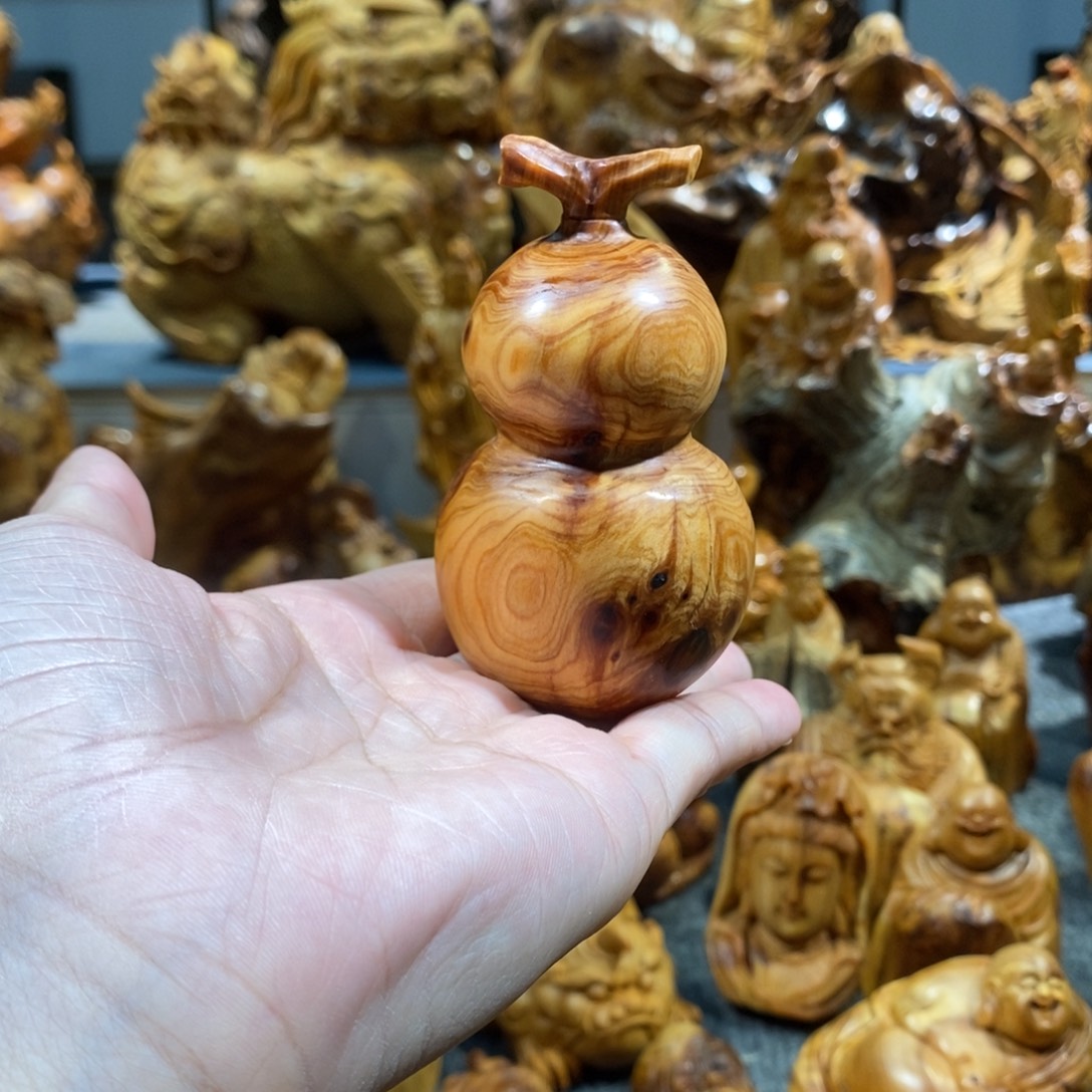 木崖柏工艺品葫芦