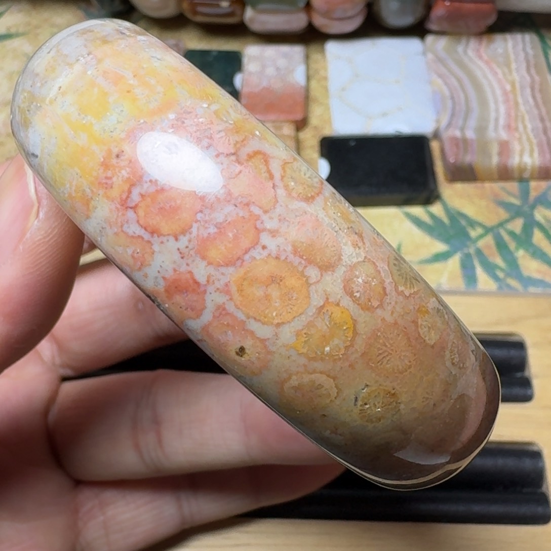 硅化玉纯天然色保真色未镶嵌59.5圈口