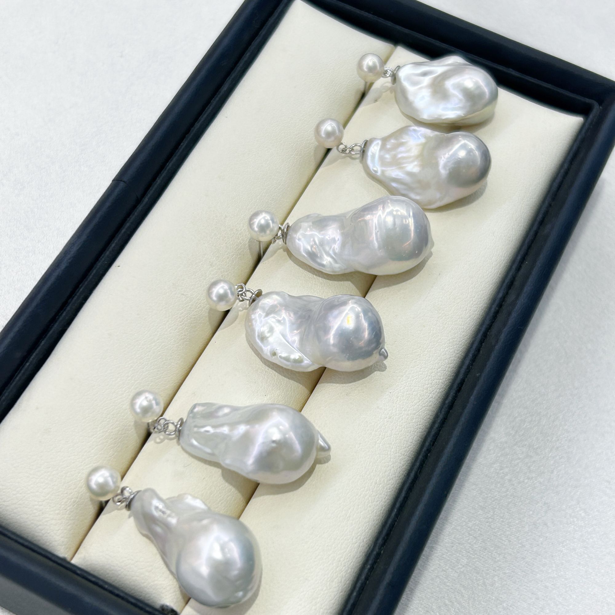 【罗伊伊推荐】淡水珍珠巴洛克耳环 S925银 YB0069（多样性发货发一）