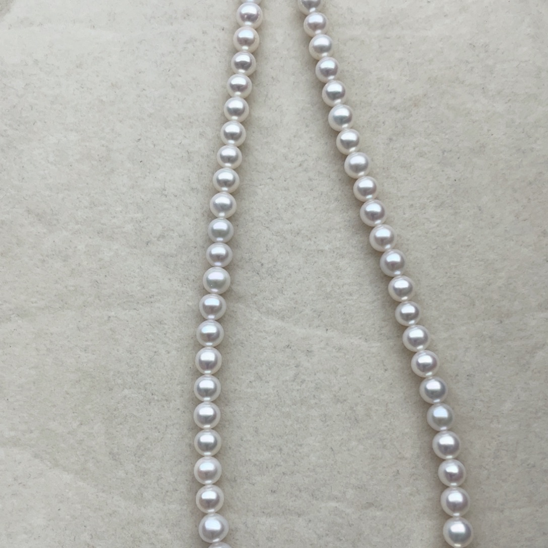 项链淡水珍珠银S925镶嵌A7