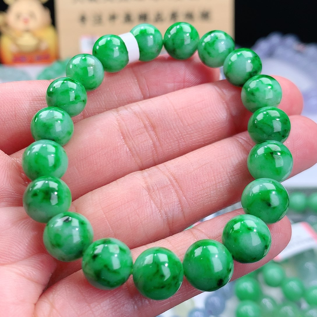 翡翠手链未镶嵌卡9.7mm