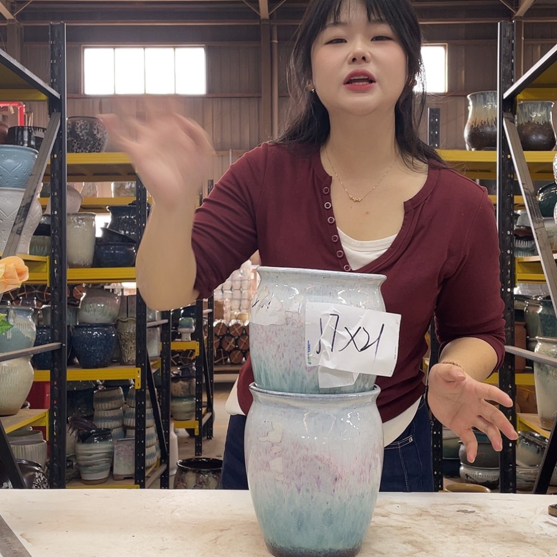 宜兴紫砂粗陶花盆