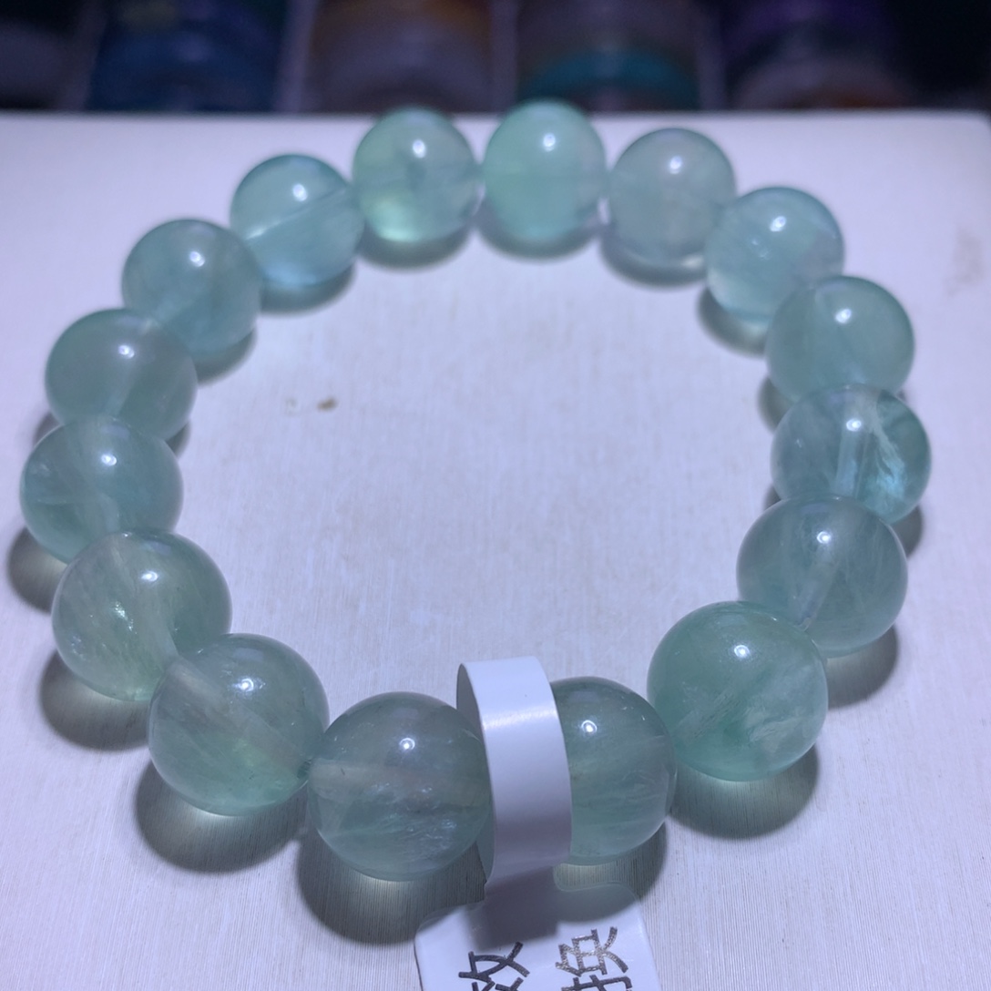 手串银S925镶嵌水晶萤石13.1m