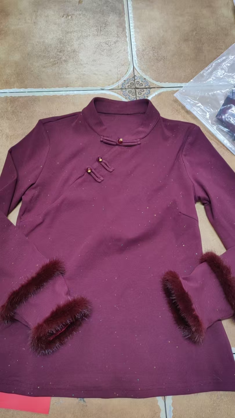 【一潮家】秋款新中式国风轻奢时尚内搭上衣  19323-1