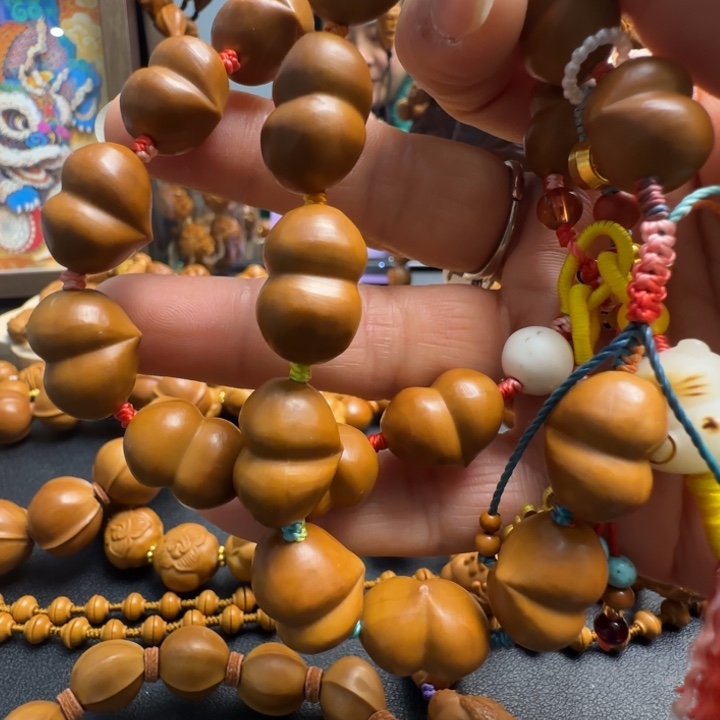 瑶***瑶橄榄核手串/手链桃心