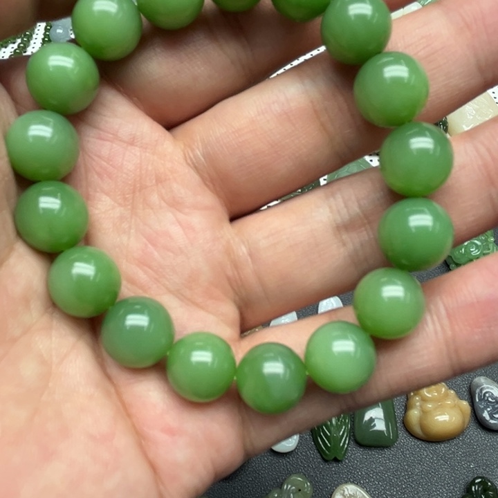 和田玉（碧玉）手链未镶嵌