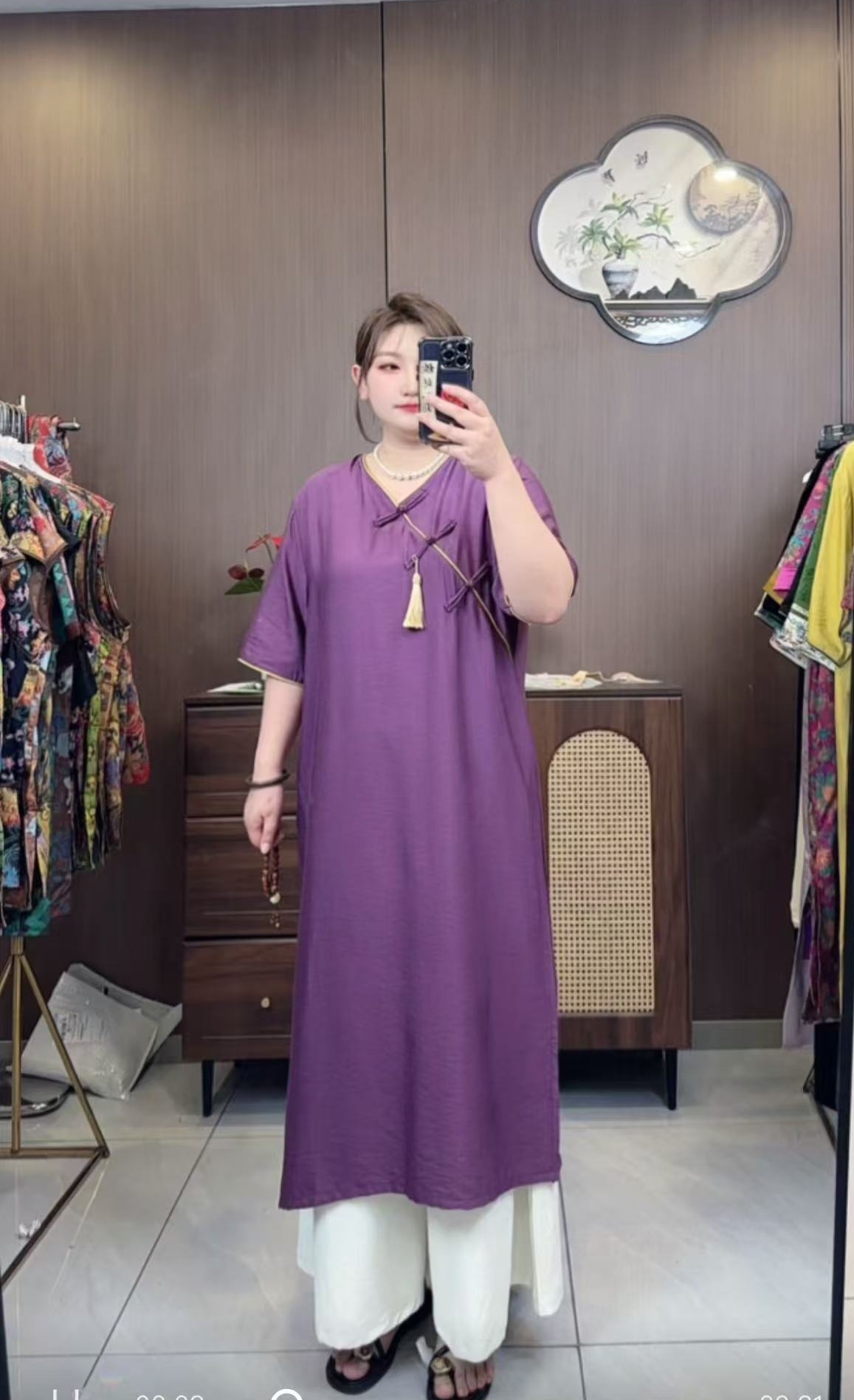 2025 大码女装新中式改良旗袍连衣裙