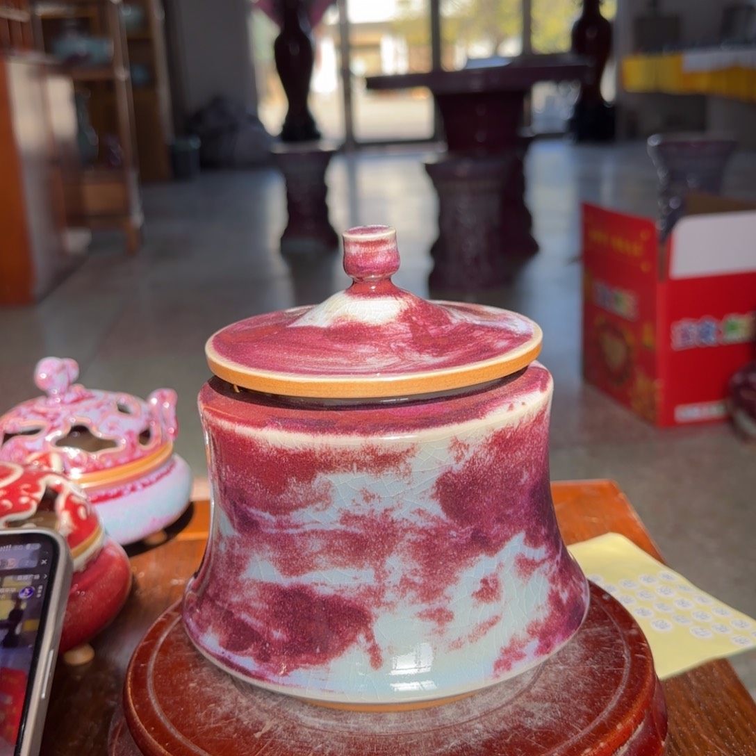 摆件瓷郑家钧窑摆件