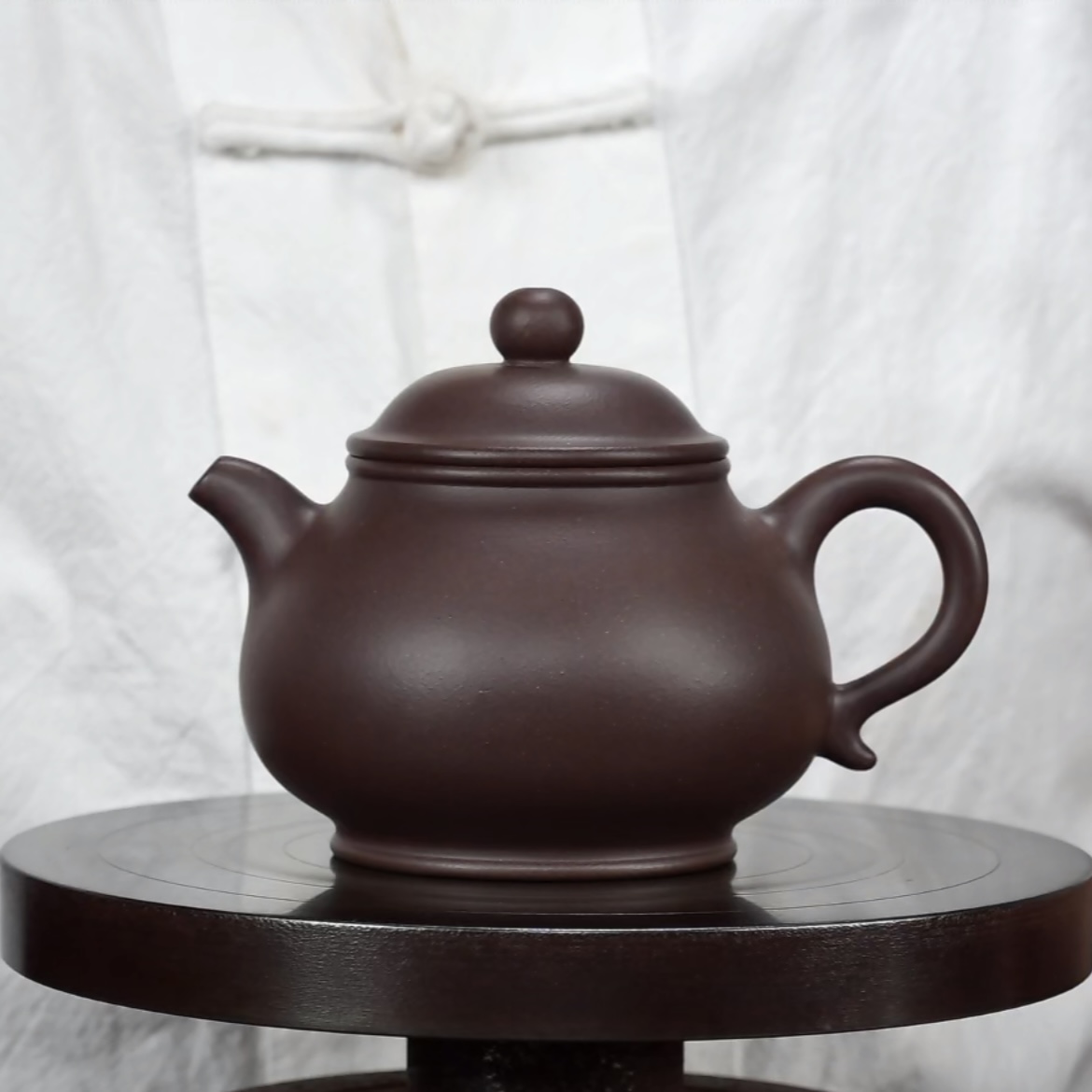 老紫泥潘壶原矿紫砂手工制作