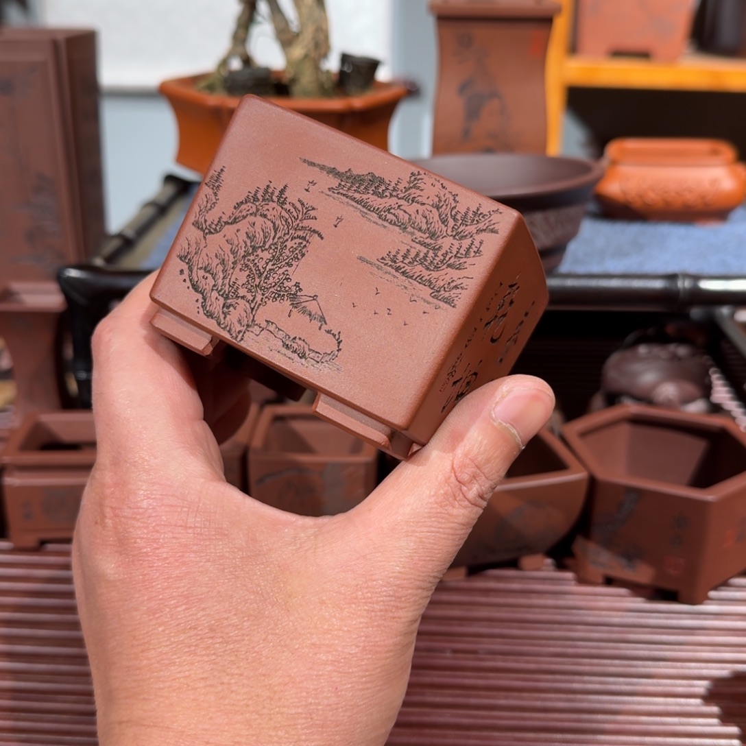 哥***凡紫砂花盆原矿紫泥