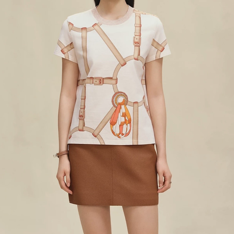 未使用 Hermes/爱马仕 25秋冬新款白色短袖38码 15982172