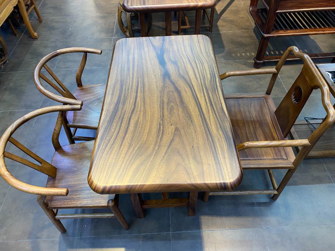 胡桃木实木大板桌阳台客厅茶桌餐桌办公桌