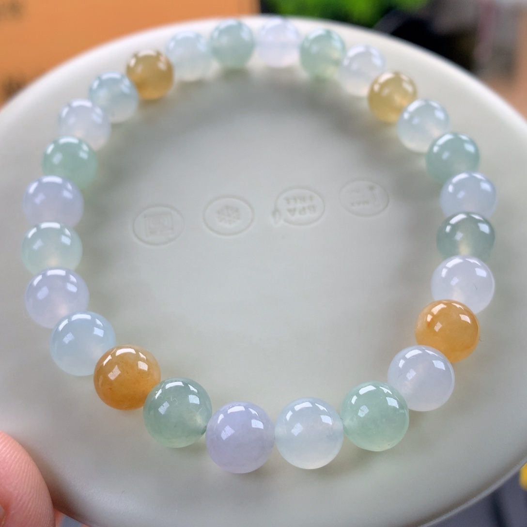 翡翠未镶嵌手链卡7.5