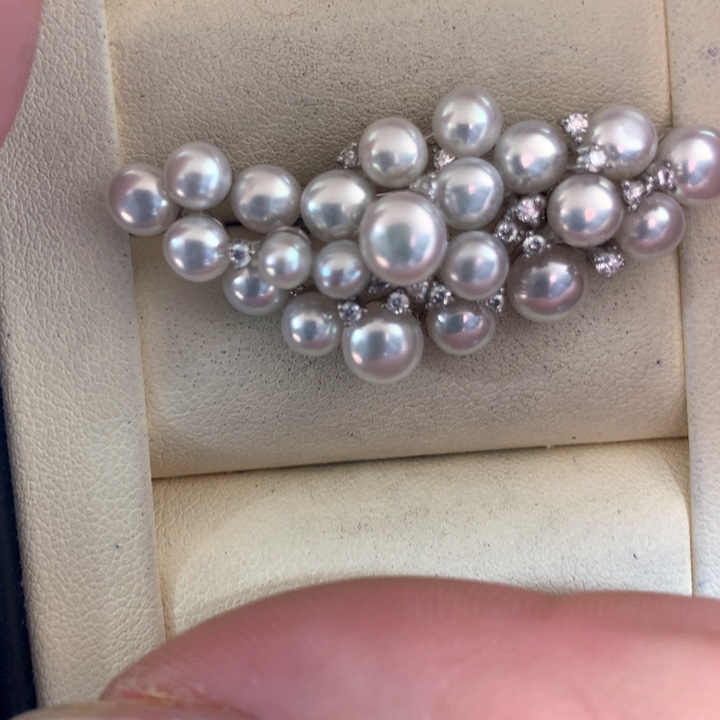 未镶嵌胸饰淡水珍珠