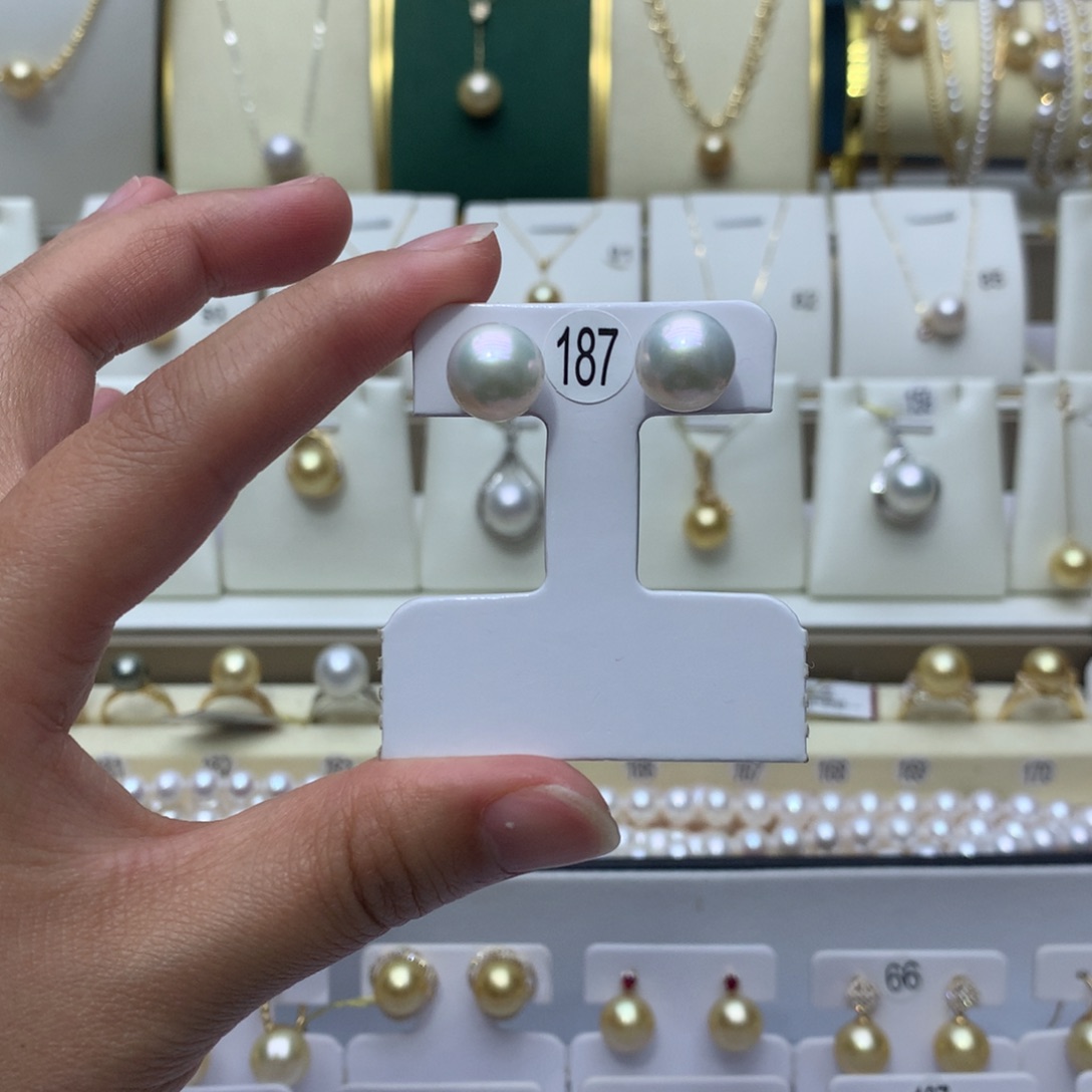 淡水珍珠耳饰18K金镶嵌