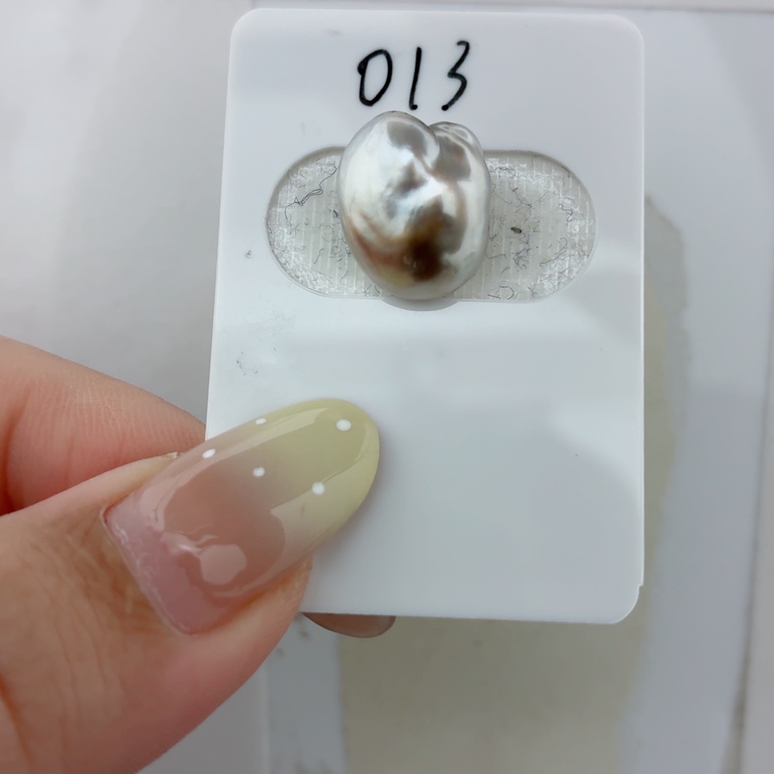 海水珍珠裸珠海水珍珠大溪地铂金灰keshi裸珠