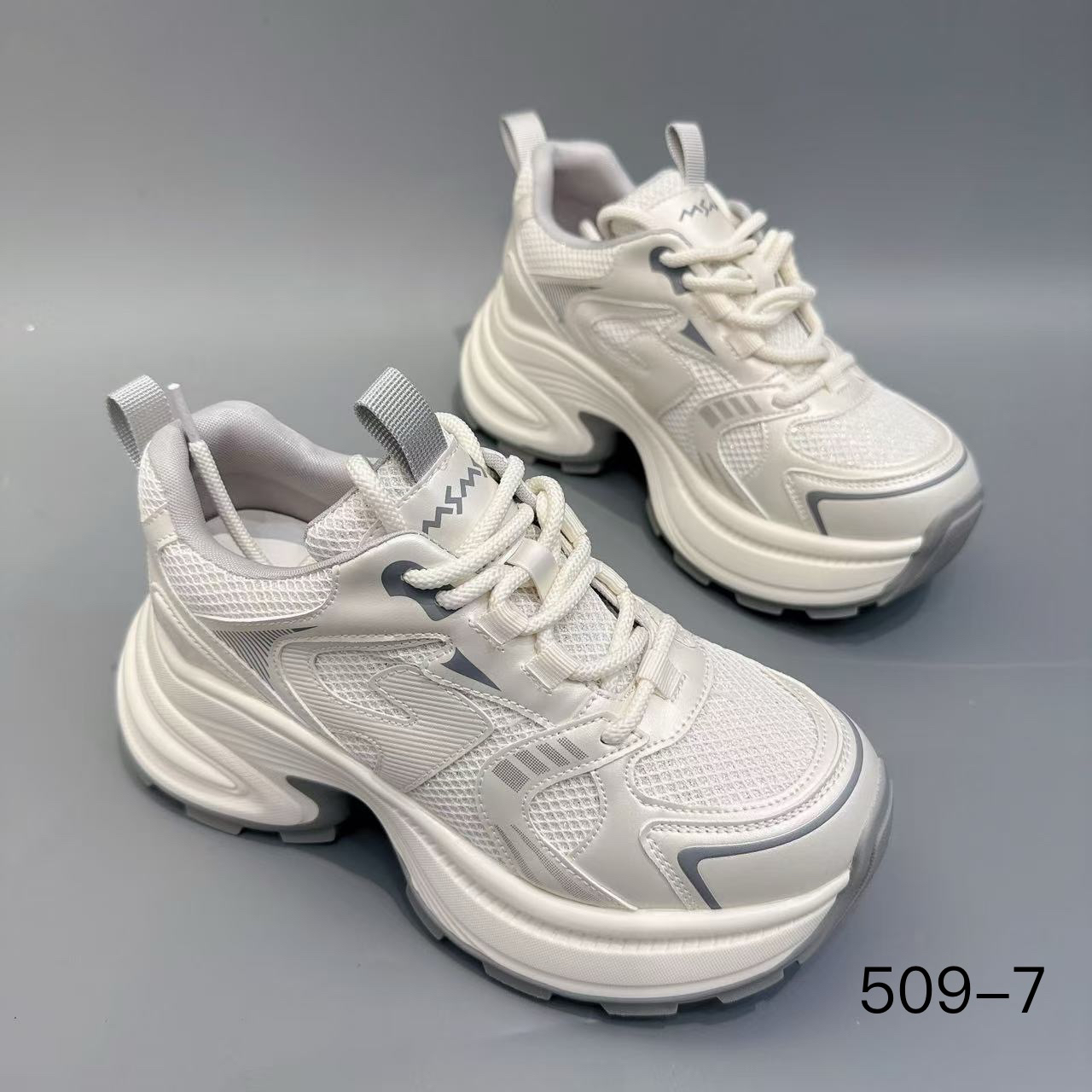 玛莎玛索春季新款509-1松糕厚底时尚百搭休闲双网老爹鞋潮鞋松糕