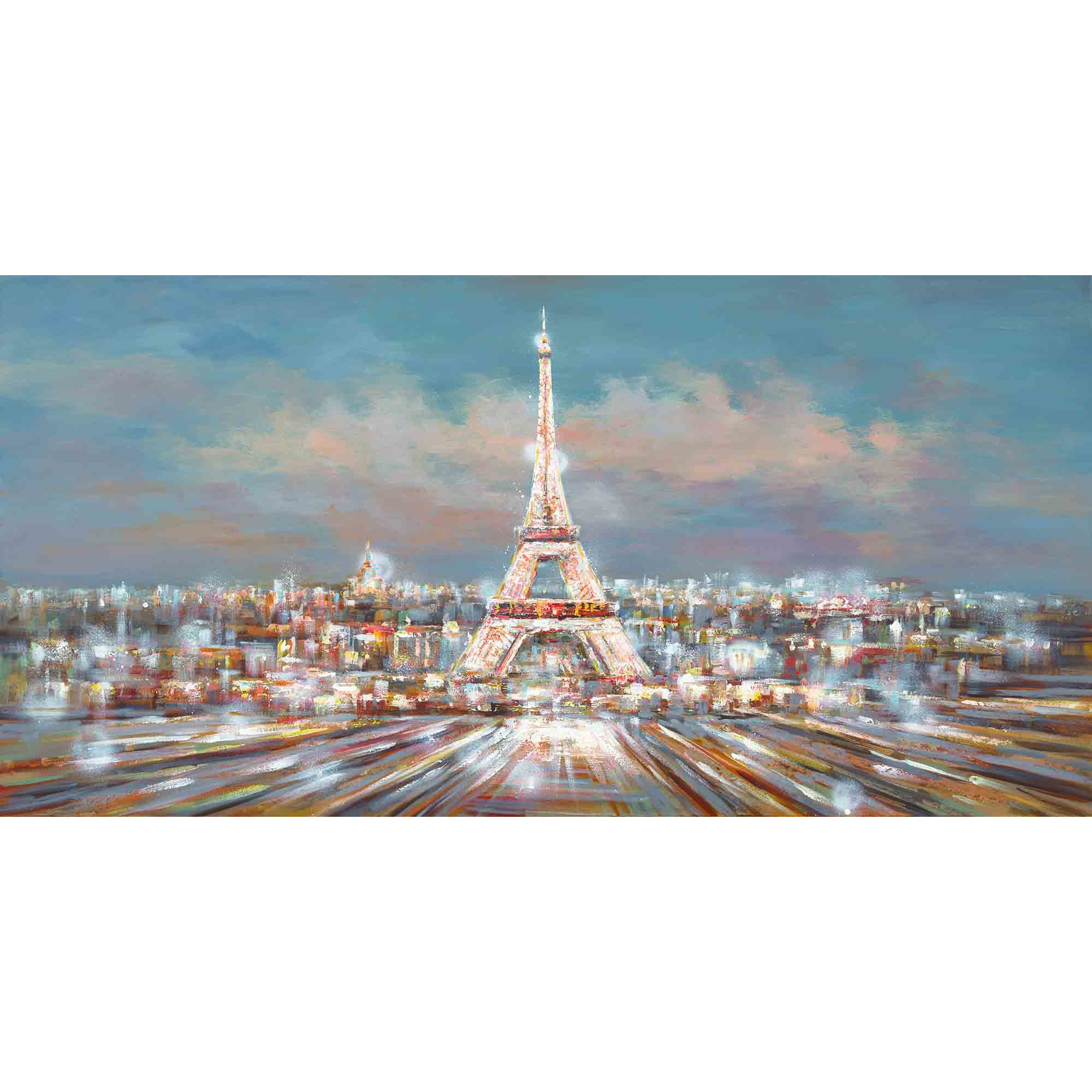 【埃菲尔铁搭】 装饰画 油画 客厅玄关办公室茶室挂画