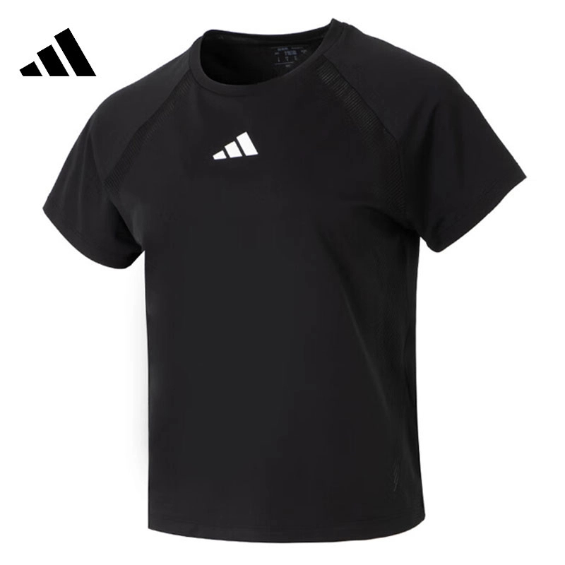 adidas/阿迪达斯夏季女子透气健身运动休闲短袖T恤JE6200