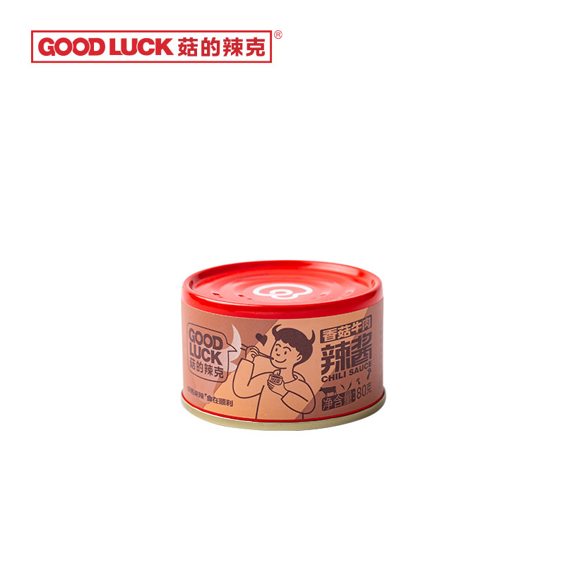  菇的辣克随州香菇牛肉辣酱80克/罐*10罐百搭佐料罐装美味辣椒酱
