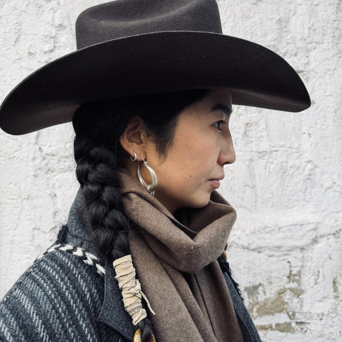 925银耳饰 银色拉丝百搭耳圈